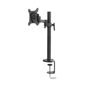 Montaje de Escritorio Articulado para Monitores de 13 a 27″ / Soporta hasta 15 kg / Vesa 75 x 75 / 100 x 100 / Acero / Giro: 360°